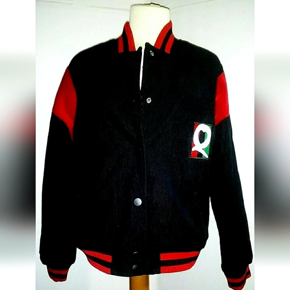 NEW Queens Rule Bomber Letterman Jacket Coat! Quilted. Adinkra, Ankh. Women, S. - Picture 3 of 11